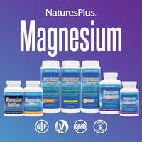 Nature's Plus NaturesPlus Magnesium Night Time - Magnesium Glycinate and Taurate Supplement with L-Theanine, Ashwagandha, Lemon Balm, B6, Hops - Vegan, Gluten Free - 60 Capsules