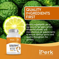 iperk Citrus Bergamot Extract 500mg - 180 Vegetarian Capsules - 40% Polyphenols - Premium Quality Supplement