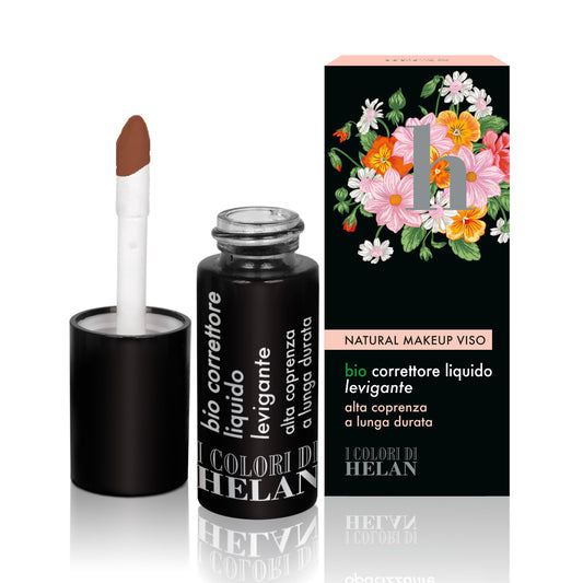 Helan I Colori di Helan - Bio Dark Dark Eyes and Face Corrector Liquid Dark Effect Professional Covering Foundation, Make Up with Vitamin E Shea Butter Jojoba Oil, Long Lasting Make Up 9 ml