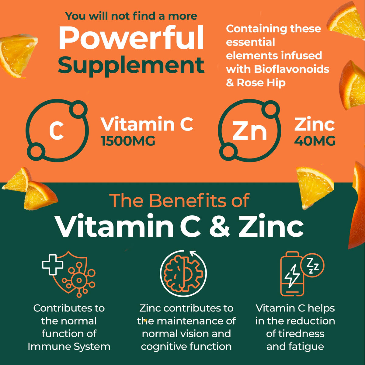 NUTRABYTES Nutrabytes High Strength 1,500mg Vitamin C & 40mg Zinc Supplement, 180 Capsules | Advanced Immune Support with Zinc, Rosehip & Citrus Bioflavonoids | 3 Months | Vegan Capsules | UK Made