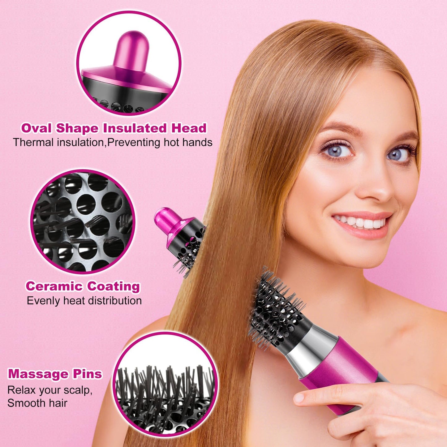 Chuancheng 20mm Small Round Volumizing Brush Attachment for Dyson Airwrap HS01/HS05/ HS08 Hair Styler Accessories, Bangs to Creates Defined Bouncy Curls