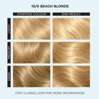 Clairol Colour Studio Permanent Colour Cream | Hair Dye | Long-lasting Rich Tones | 100% Grey Coverage | Dermatologically Tested Vegan Formula | Hair Colouring Kit | Beach Blonde 10/0 | 50ML