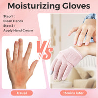 AovYoo 2 Pairs 100% Cotton Gloves for Eczema Dry Hands, Moisturising Gloves Touchscreen, Eczema Gloves for Women Men, SPA, Hand Care (M)