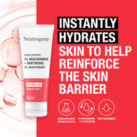 Neutrogena Clear & Defend+ Gel Moisturiser (1 x 50ml), Fast-Absorbing Face Moisturiser with 4% Niacinamide and 1% Panthenol, Fragrance-Free, Hydrating Gel, Suitable for Daily Use and Spot-Prone Skin