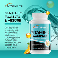 X supplements Natural Vitamin E Complex | 60 Vegan Capsules |100% Natural Ingredients | Advanced Formula | All 8 E Tocopherols & Tocotrienols | No Fillers Or Binders | X Supplements | Supports Immune Health
