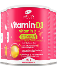 Nature's Finest Vitamin D3 + Vitamin C | 1000 IU (500% NRV) Vitamin D3 per Dosage | 1000 mg (1250% NRV) of Vitamin C per Dosage | for a Strong Immune System