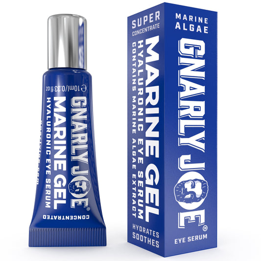 TRADEMARK GNARLY JOE EST.MMXVII Gnarly Joe Eye Serum for Men - 10ml Anti-Fatigue Eye Serum with Hyaluronic Acid, Marine Algae & Aloe - Mens Eye Cream for Dark Circles, Puffiness & Fine Lines - Hydrating Eye Gel - Made in UK
