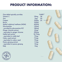 HIGHER NATURE Higher Nature - MSM Glucosamine Joint Complex - Vitamin C, Copper, Zinc & Botanical Complex Tablets for Women & Men - Vegetarian & Vegan - 90 Tablets