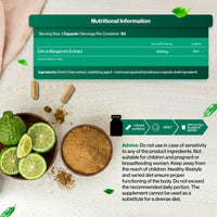 Hepatica Citrus Bergamot (Citrus Bergamia) Extract 500mg | 90 Vegan Capsules | 3-Month Supply | Single Ingredient | 3rd Party Lab Tested