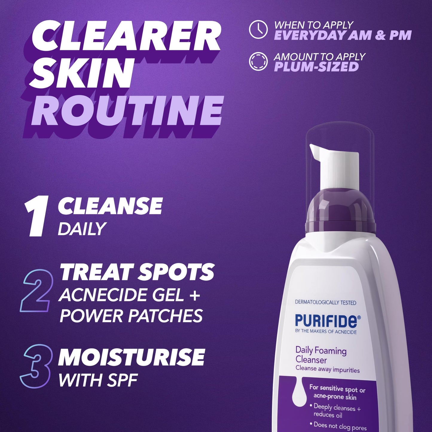 Purifide by Acnecide Daily Foaming Face Cleanser 235ml