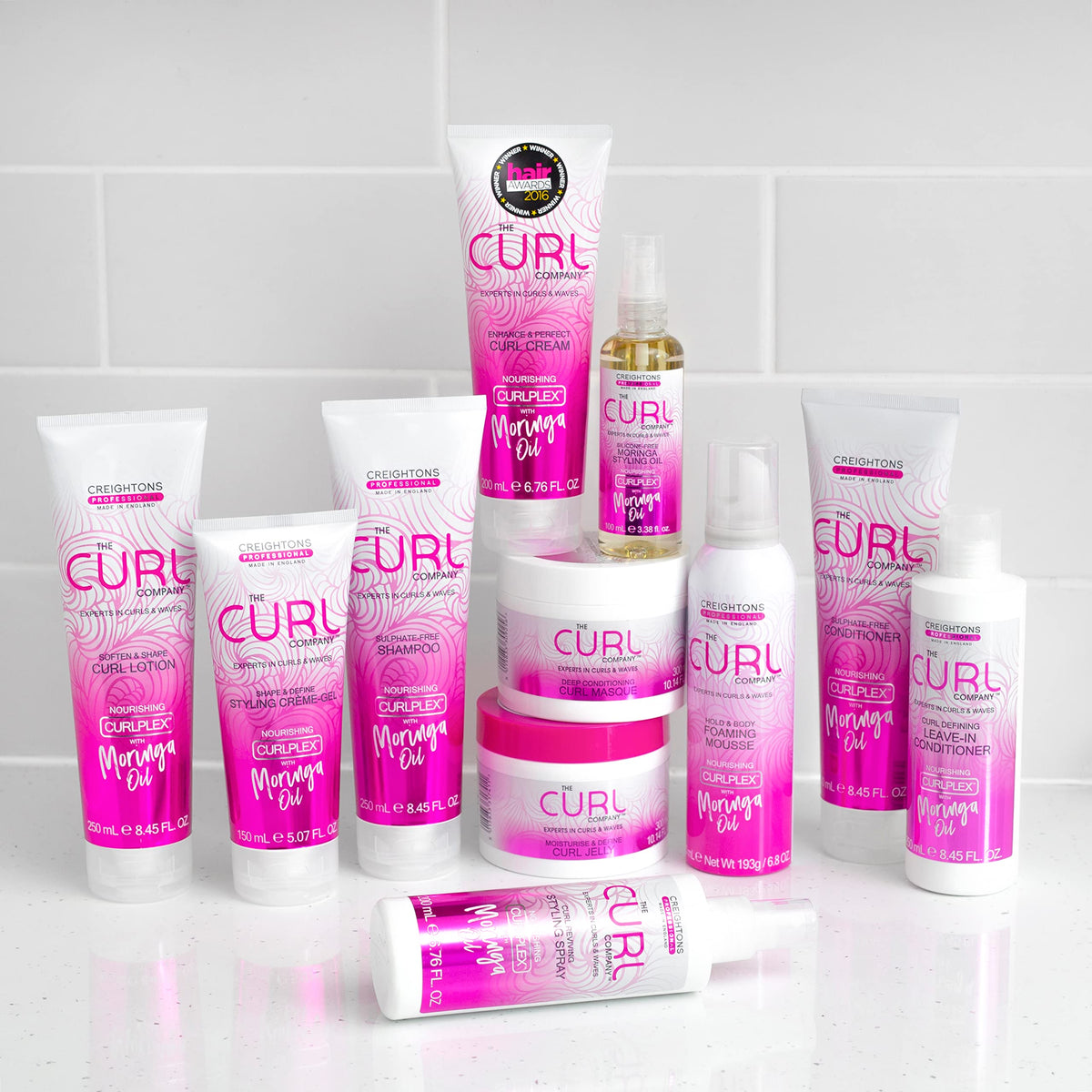 The Curl Company Shape and Define Styling Crème-Gel (150 ml) - Professionally Formulated with Curplex and Nourishing Moringa Oil Ideal for Curls, Kinks, Coils and Waves