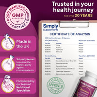 Simply Supplements Sea Moss Capsules | Powerhouse Nutrition from The Ocean | with Added Bladderwrack & Burdock Root | 60 Capsules| Made in The UK