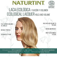 Naturtint Fixing Paint - More Volume and Shine, Perfect Natural Finishing, Anti-Frying Effect, 99.6% Natural Ingredients, Baobab Extract, Colourless, 175 ml