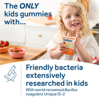 Optibac Probiotics Kids Probiotic Gummies - Vitamin D & Calcium for Immune Support & Gut Health - Most Trusted By Parents - 60 Vegan Gummies