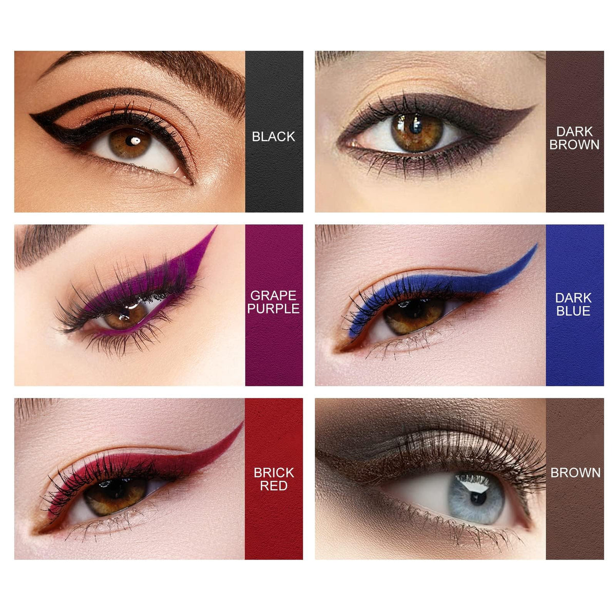 Ownest 14 Colors Eye Shadows Eyeliner Pen Set, Metallic Eyeliner Pencil Glitter Eye Liner for Women Eye Liner Professional Eye Makeup Set Colorful Eye Color