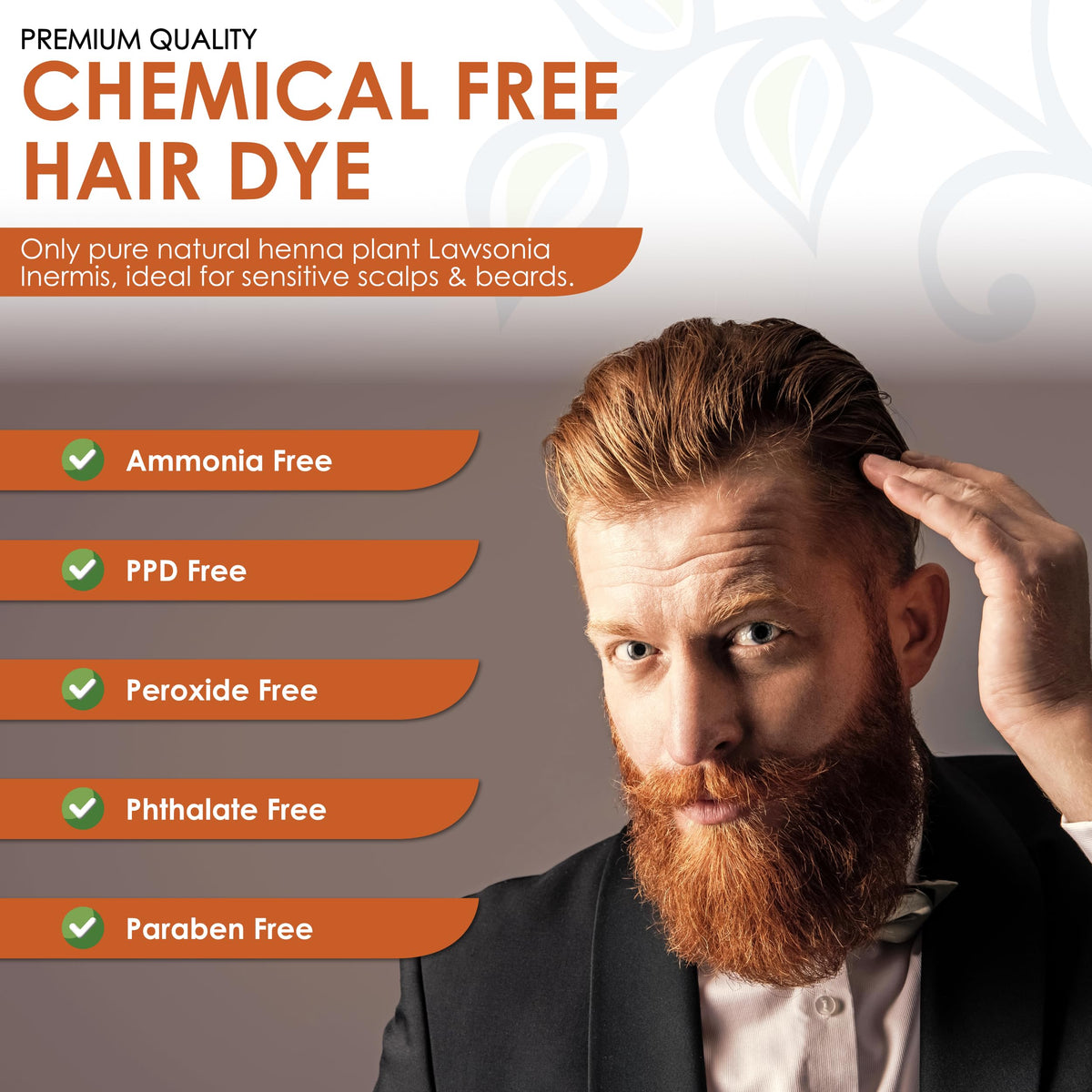 Davis Finest - Organic Henna Powder, 100g - PPD-Free Natural, Skin Friendly Hair & Beard Dye - Ideal for Hair Colouring & Henna Cone Paste - Easy to Use, 100% Plant Based, Chemical Free Hair Dye