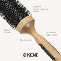 KENT Kent Brushes Perfect for Curling, 56mm Ceramic Radial PF13 Brush, Ideal for Straightening or Creating Curls for Long Hair, Ceramic Round Brush