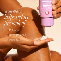First Aid Beauty - KP Smoothing + Brightening Body Lotion with 10% AHA, Exfoliate & Moisturize with Lactic Acid, Urea & Colloidal Oatmeal, Helps Reduce Keratosis Pilaris Bumps, Peach Scent, 189.9 g