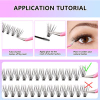 Leipple Lash Clusters,240Pcs 9-14mm Mix Individual Lashes Cluster, 20D