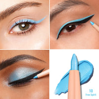 Oulac OULAC Matte Blue Eye Liner Pencils Waterproof, Smudge-proof Retractable Eyeliner Lasts 24H +, Highly Pigmented and Smooth, Long-lasting Formula, Vegan (10) Free Spirit