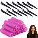Musiook Hair Rollers, Self Grip Small Hair Curlers, Salon Hairdressing Curlers Roller with Clips Tools for Women (Random Color), 15mm-12pack, 1.0 count, Pack of 20