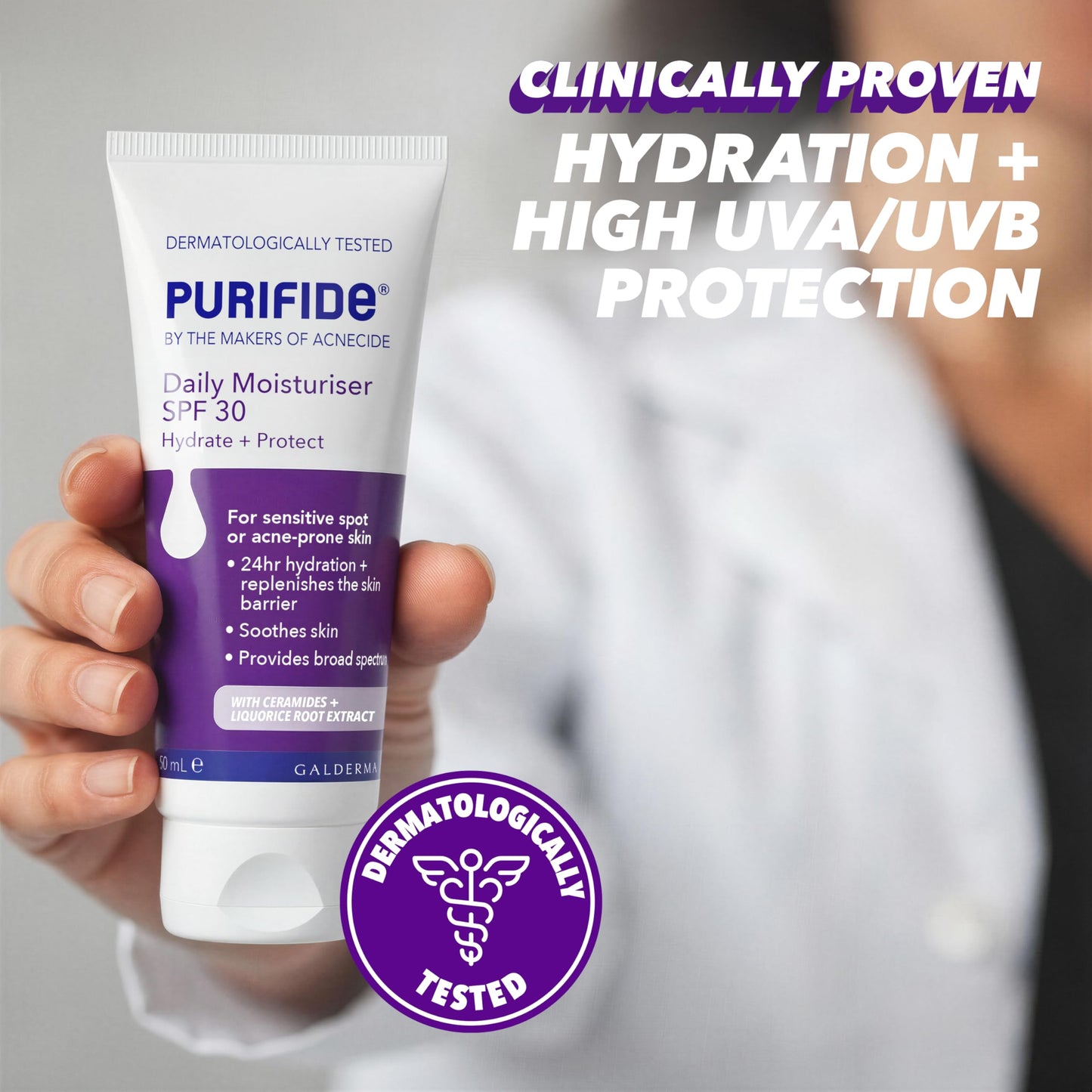 Purifide by Acnecide Daily Face Moisturiser SPF 30 50ml