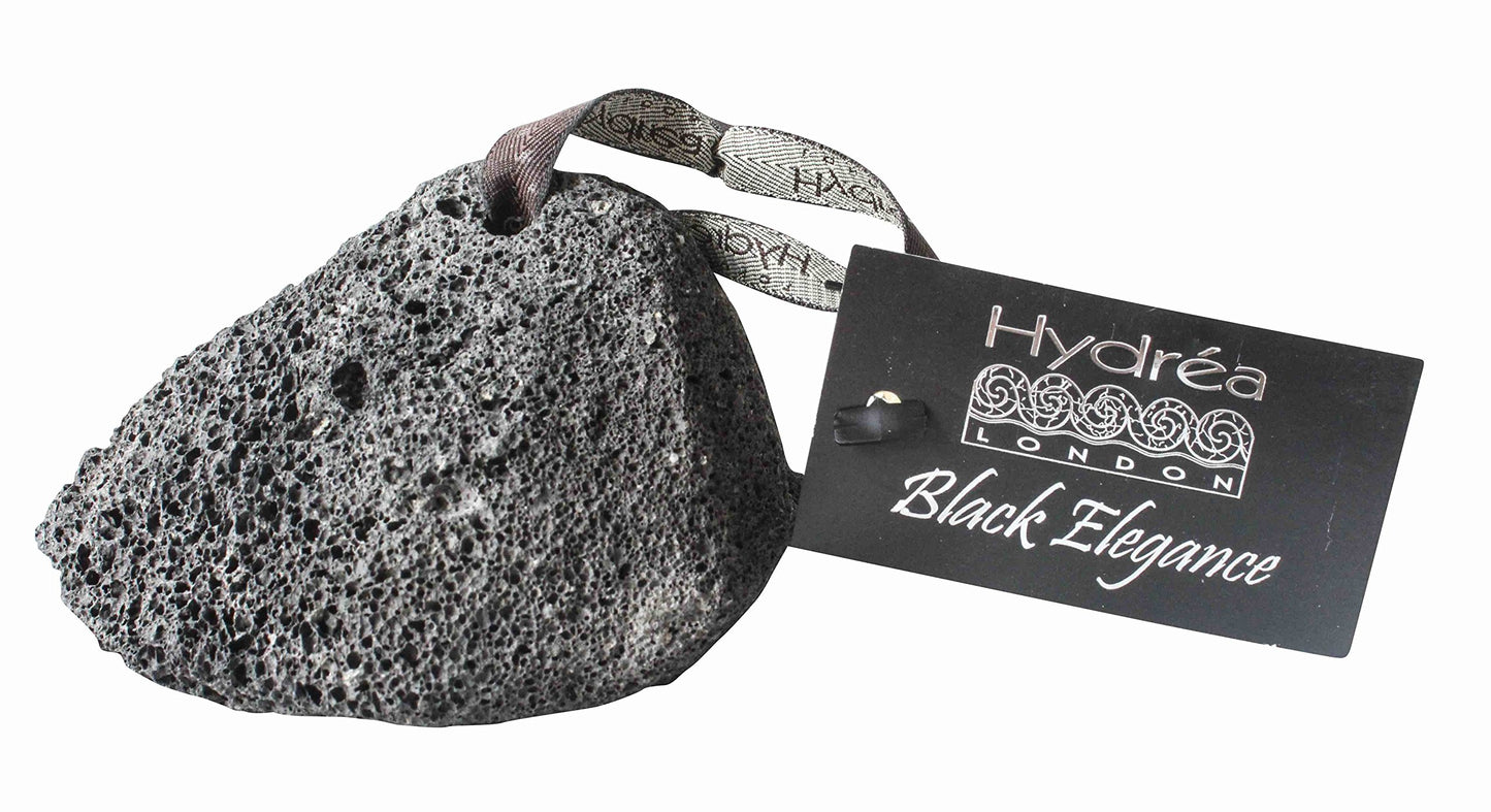 Hydrea London Natural Volcanic Pumice Stone Black - Callus Remover Foot Care