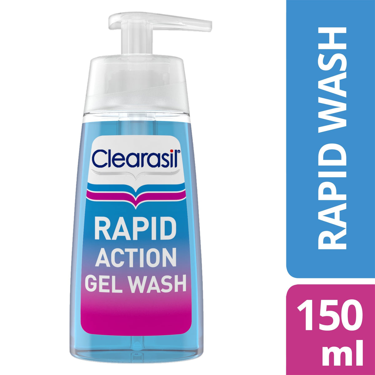 Clearasil Acne Face Wash, 150ml, Salicylic Acid Gel, Day and Night, Acne, Spot Wash, Pore Cleanser, Rapid Action, Clearer Skin In 12 Hours, Spot Treatments, Skin Care