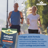 Natures Aid Collagen Joint Formula - Vitamin C D3 Copper Manganese Zinc - Supports Cartilage, Bones and Joint Health - High Potency Marine Type II Supplement - Vegan Non-GMO Gluten-Free - 60 Capsules