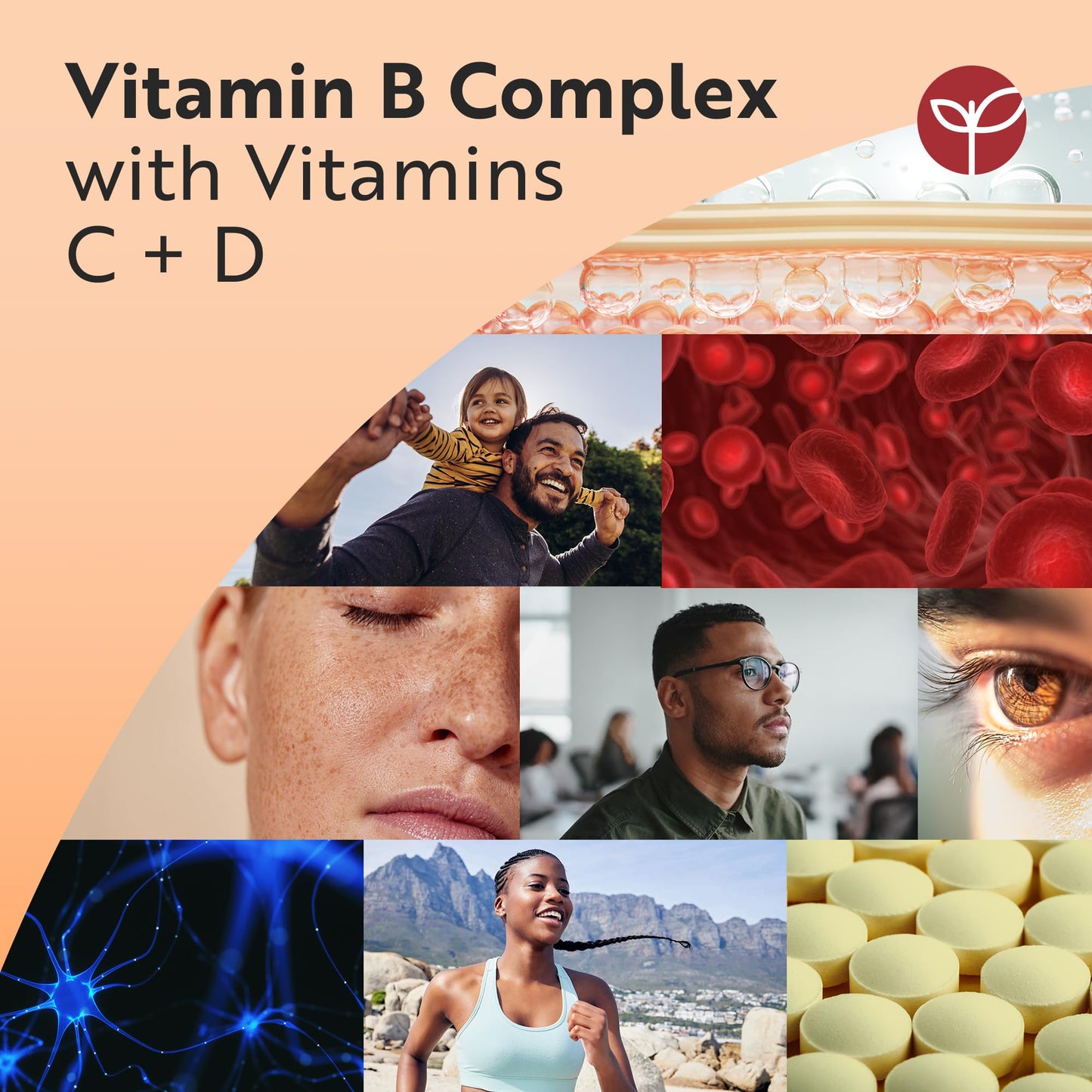 Nutravita Vitamin B Complex High Strength with Vitamin D + Vitamin C 500 Tablets for +1 Year of Supply, Energy-Yielding Metabolism - Reduction of Tiredness & Fatigue (EFSA) Made in the UK