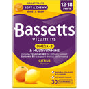 Bassetts Vitamins 12-18 Years Multivitamins Omega 3 Citrus 30's, 99.2 g