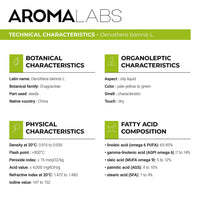 Aroma Labs ORGANIC - EVENING PRIMROSE Oil - 100mL - 100% Pure, Natural, Cold Pressed And AB Certified - AROMA LABS (French Brand)