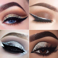 FresFresi Smudge-proof Silver Glitter Eyeliner - Liquid Glitter Eyeshadow with Waterproof Sparkle for Long-Lasting Eye Makeup - Quick Dry Shimmer Liner for Women