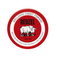 Reuzel Red Pomade Medium Hold High Shine Pomade For Men, Water Soluble Pomade For A Flexible High Shine Look 1.3oz/35g