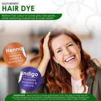 Davis Finest - Henna & Indigo Powder - 200g Combo Pack (100g Each) - 100% Organic Hair & Beard Dye - Natural Colouring for Men & Women - Softening, Thickening & Volumising - PPD-Free & Vega