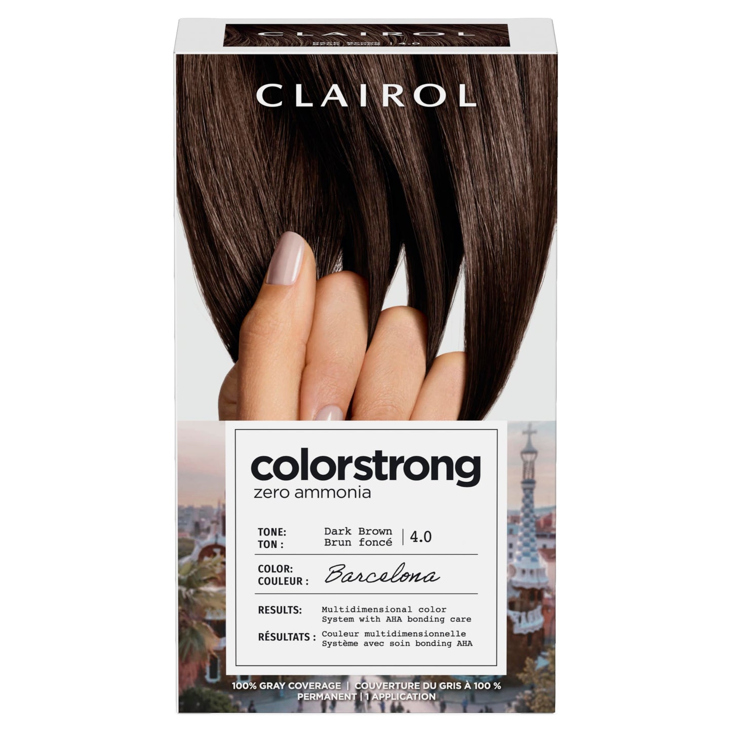 Clairol Colour Strong Permanent Hair Dye - 4.0 Dark Brown