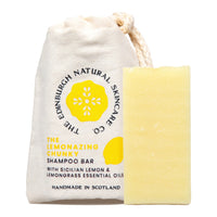 The Edinburgh Natural Skincare Company Ltd. Lemonazing Shampoo Bar | 100% Natural & Organic | Cleanses, Softens & Strengthens Hair | Boosts Shine & Volume | Sulphate-Free Solid Shampoo for All Hair Types