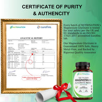 Magnesium Glycinate Supplement 1600mg with Vitamin B6, 352mg of Elemental Magnesium, 94% Daily NRV, 120 High-Strength Capsules 2 Months Supply, Supports Muscle & Nerve Health, Vegan, Lab Tested