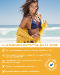 McG Sunogen SPF 50 Sunscreen Cream - Sun Protection with Shea Butter Oil, Vitamin - Sun Cream for Face Women, UVA&UVB, Anti-Aging Ultra Protection Hydrating for All Skin Types