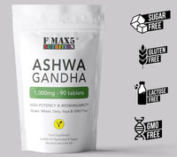 formula max5 nutrition Ashwagandha 1000mg - 90 Vegan Tablets Pure High Strength Root Extract - 3 Months Supply - Supplement for Men & Women - Non-GMO & Made in The UK