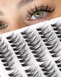 Onlyall Individual Eyelashes 3D Mink False Lashes Wispy EyeLash Fluffy 112 Pcs (11.5-16MM Pre-styled-Doll-7Pair) N06