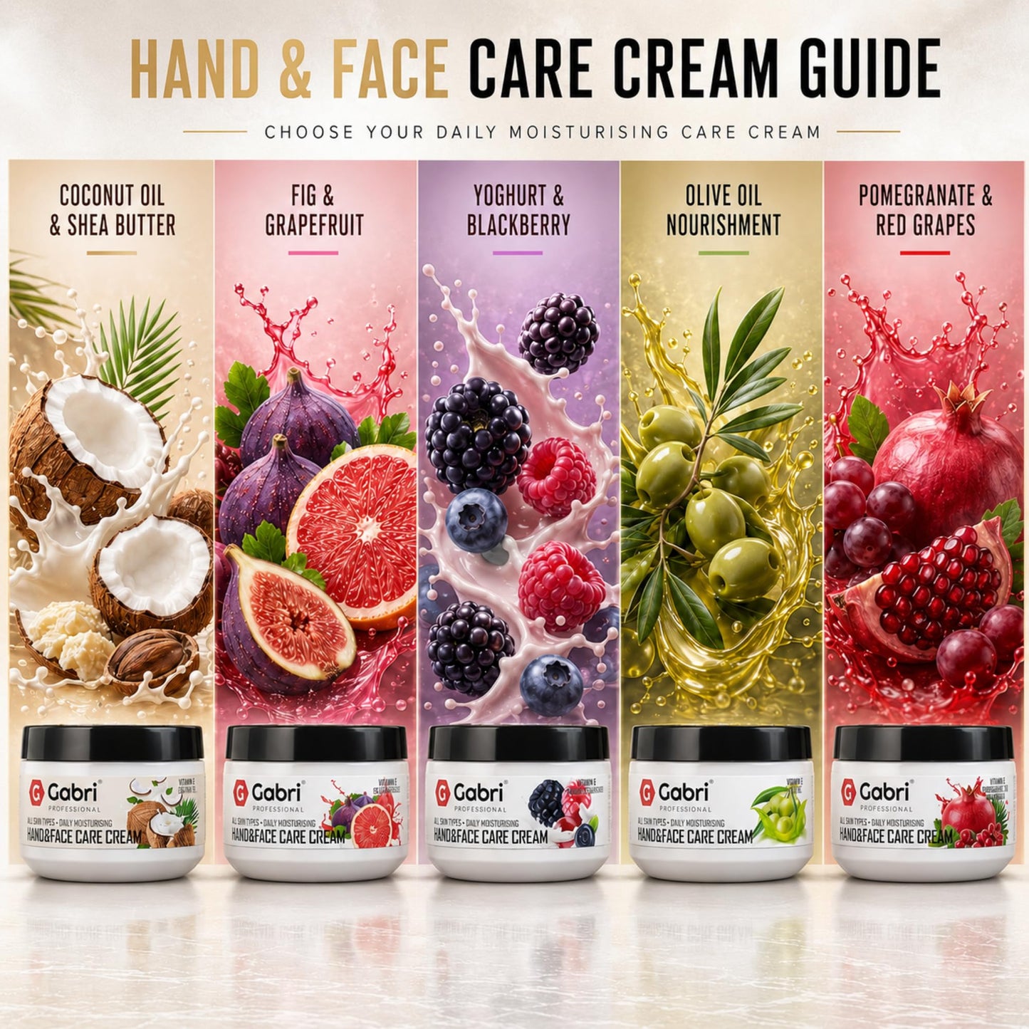 G Gabri Gabri Hand & Face Care Cream 2in1 300ml | Instantly Boosts Moisture Levels, Creates a Protective Layer & Prevents Moisture Loss | Daily Moisturising for All Skin Types