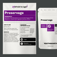 Youth & Earth Preservage Resveratrol Supplement with Curcumin, Trans-Resveratrol, Quercetin, & BioPerine 410mg - for Sirtuin Activation - Mimics Calorie Restriction - 60 Capsules