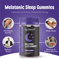 HILLTEN HEALTH Natural Sleep Support Gummies for Adults - Melatonic Formula for Restful Nights, Sleep Gummies Promoting Natural Sleep Production, Promotes Healthy Sleep Patterns, 60 Count