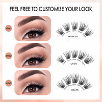 PURELEOR Cluster Lashes DIY Eyelash Extensions Kit with Bond and Seal Lash Applicators Individual Lashes Remover Kit Wispy Fluffy (60pcs 8-16MM)