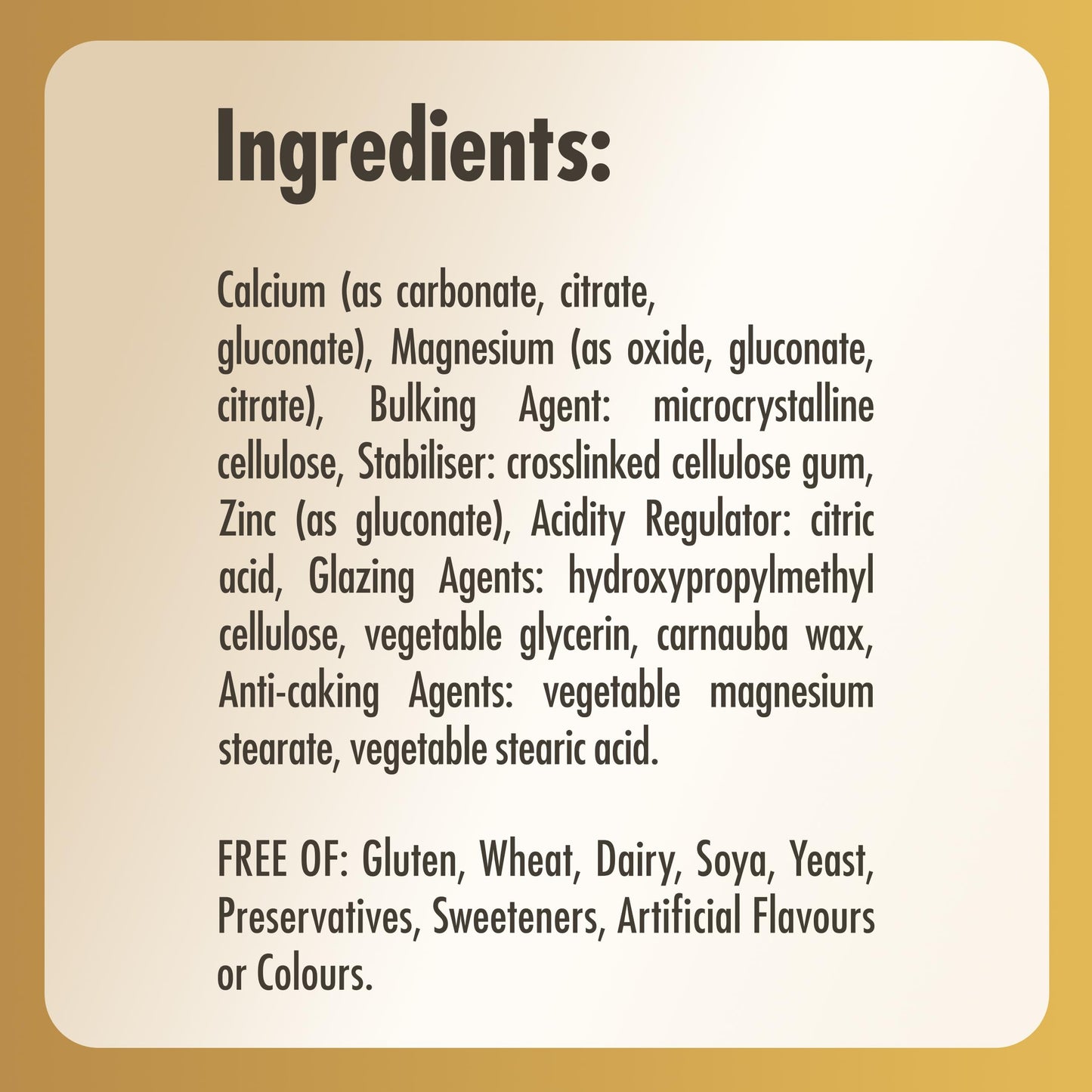 Solgar® Calcium Magnesium Plus Zinc Tablets - Pack of 100 - Healthy Bones, Teeth & Muscles - Supports Health of Nervous System - Vegan