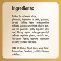 Solgar® Calcium Magnesium Plus Zinc Tablets - Pack of 100 - Healthy Bones, Teeth & Muscles - Supports Health of Nervous System - Vegan