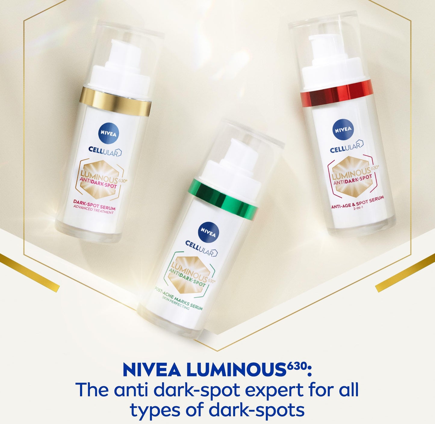 NIVEA Luminous 630 Anti-Age & Dark-Spot Serum (30ml), Facial Serum Reduces 10 Years of Accumulated Age Spots, Face Serum for Even, Strengthened, Younger-Looking Skin