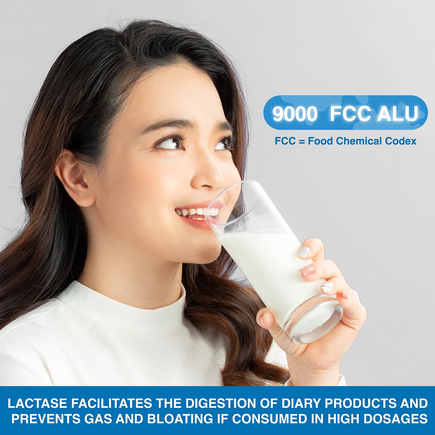 Efficient Lactase Tablets - 250 Days Supply - Lactose Intolerance Tablets 9000 FCC ALU High Strength - Aids in Lactose Digestion - FuelFinity® Excellent Manufacturing Standards (1 Pack)