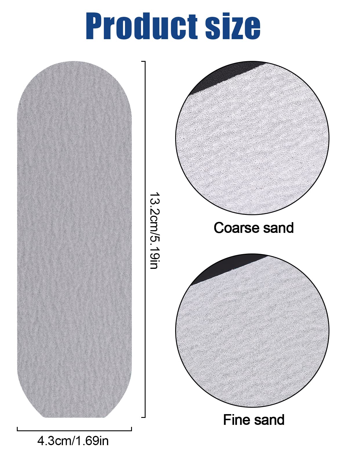 EBANKU 50 PCS Foot Files Reusable Stainless Steel Foot File Callus Remover Professional Abrasive Feet Rasp Foot Refill Pads Pedicure Sandpapers Replacement (Gray)